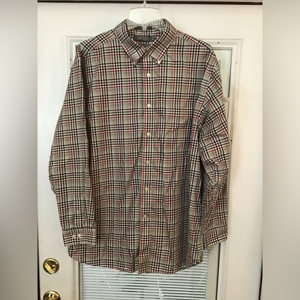 Daniel Creameaux Button-down Black/Red Plaid Dress Shirt